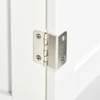 kleankin Mobile Sotto Lavabo Bagno con 2 Ante e Ripiano Regolabile, 60x33x60cm, Legno e Bianco