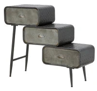 Mobiletto 3 Cassetti Iron School Cm 86X29.5X71