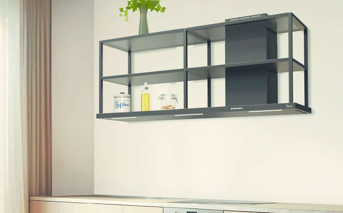 CAPPA ELEA PARETE cm180x50 camino Destro â€“ Nera - 900 m3/h