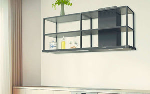 CAPPA ELEA PARETE cm150x50 camino Destro â€“ Nera- 800 m3/h