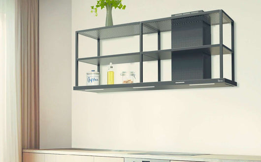 CAPPA ELEA PARETE cm150x50 camino Destro â€“ Nera- 800 m3/h