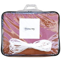 Tenda a Vela Rettangolare 4x6 m Resistente ai Raggi UV con Corda, in PE e Acciaio Inox, Rossa