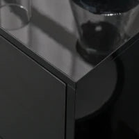 Armadio Contenitore con 2 Cassetti, 2 Ante, con Sistema di Sicurezza Anti-Ribaltamento, per Soggiorno e Camera da Letto, 79 x 36 x 74 cm, Nero