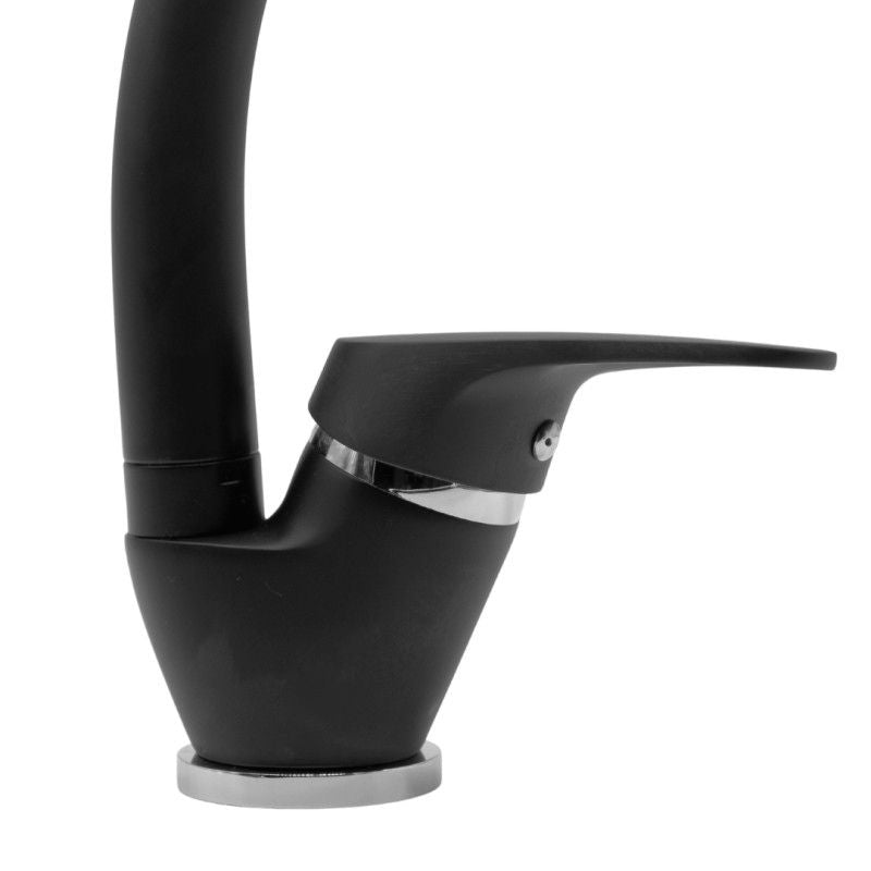 Ogomondo miscelatore oslo orientabile ottone colorato per lavello cucina *** finitura- nero, confezione 1