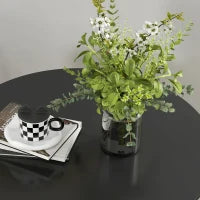 Tavolo da Pranzo, Tavolo da Cucina Rotondo, Design Moderno, 78 cm x 78 cm x 75 cm, Nero