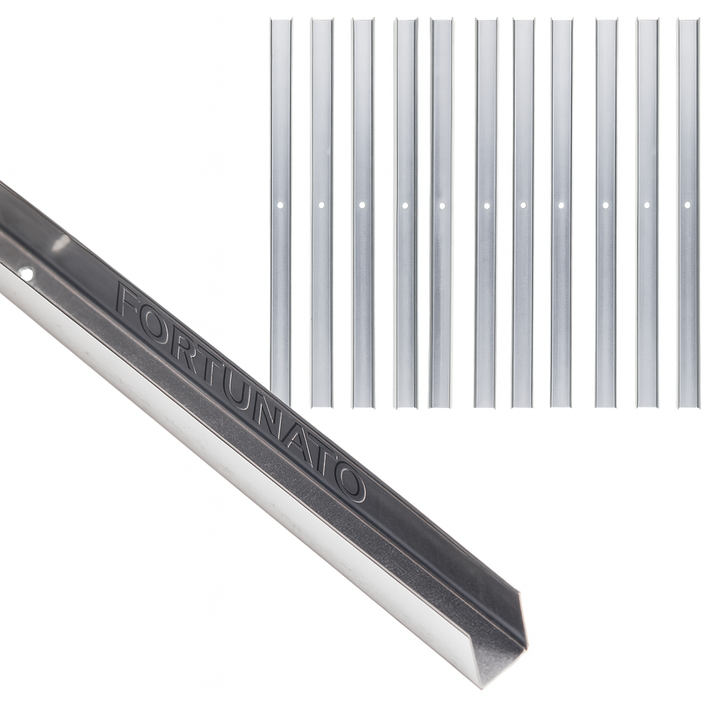 Guida u standard 2 m profilo preforato sp 0,6 mm fissaggio cartongesso 12 pezzi *** misure 40 x 100 x 40 mm, confezio...