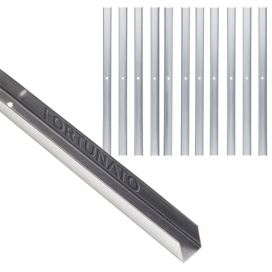 Guida u standard 2 m profilo preforato sp 0,6 mm fissaggio cartongesso 12 pezzi *** misure 40 x 50 x 40 mm, confezione 1