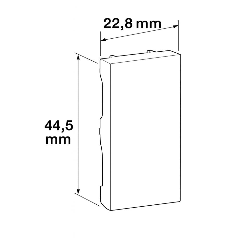 Falso polo bticino 1 modulo per impianti elettrici *** colore bianco, confezione 1