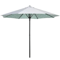 Ombrellone da Giardino 3x2.5 m in Metallo a 2 Sezioni con 8 Stecche e Copertura in Poliestere