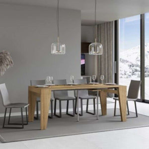 shopinnovativo- Consolle allungabile 90x40/196 cm Naxy Small quercia natura