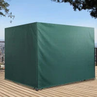 Copertura per Dondolo da Giardino Impermeabile Anti UV Anti Muffa con Fissaggio PE 215x155x150cm Verde