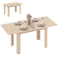 Tavolo da pranzo allungabile, tavolo da cucina rettangolare, per 8 a 6 persone, 140-180 x 80 cm, effetto legno naturale