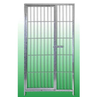 Box per cani coperto e retro in legno zincato con portaciotole da 200x300xaltezza 180 cm