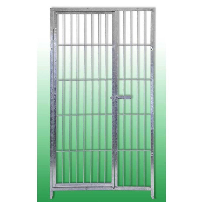 Box per cani coperto e retro in legno zincato con portaciotole da 200x300xaltezza 180 cm