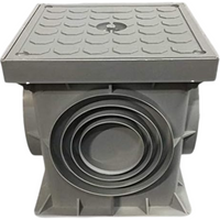 Pozzetto in polipropilene con coperchio grigio chiaro varie dimensioni *** dimensioni 300 x 300 millimetri, confezione 1