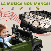 Macchina Elettrica per Bambini 3-5 Anni Land Rover Officiale 12V con Telecomando, Sospensioni, Luci LED, Verde