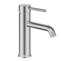 Miscelatore per lavabo jazz con leva in metallo e sistema quickinstall integrato *** finitura- nickel spazzolato, con...