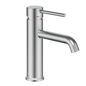 Miscelatore per lavabo jazz con leva in metallo e sistema quickinstall integrato *** finitura- nickel spazzolato, con...