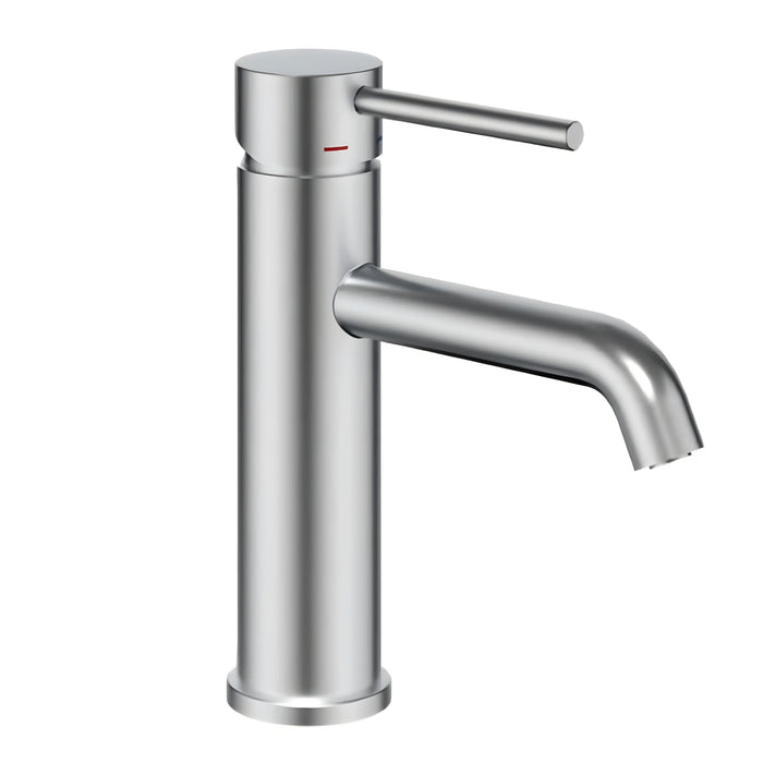 Miscelatore per lavabo jazz con leva in metallo e sistema quickinstall integrato *** finitura- nickel spazzolato, con...