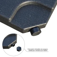 Set 4pz Base per Ombrellone da Giardino in Plastica 50 × 50 × 7.5cm