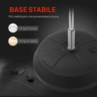 Set Punching Ball da Terra per Adolescenti con Guantoni e Pompa, Altezza Regolabile da 126-144 cm