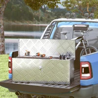 Cassetta Portautensili da 2 kg con Chiusura a Chiave, in Lamiera di Alluminio, 50x15.5x20.5 cm, Argento