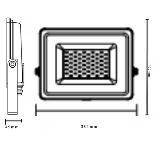 Optonica proiettore led smd corpo nero linea premium 6000k ip65 clip luminoso *** potenza 300w, confezione 1