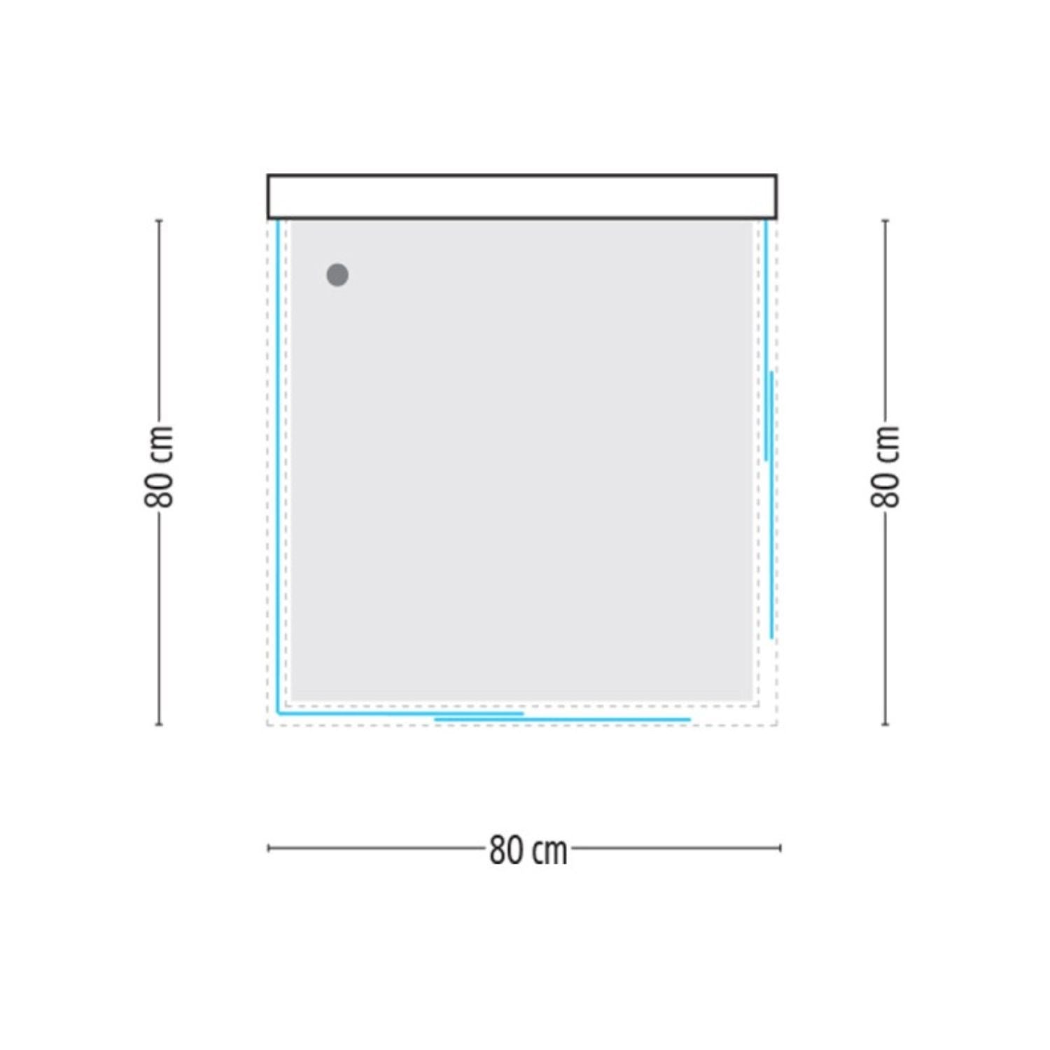 Ogomondo box cabina doccia corner 3 lati cristallo temprato trasparente 80x80x80