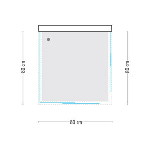 Ogomondo box cabina doccia corner 3 lati cristallo temprato trasparente 80x80x80