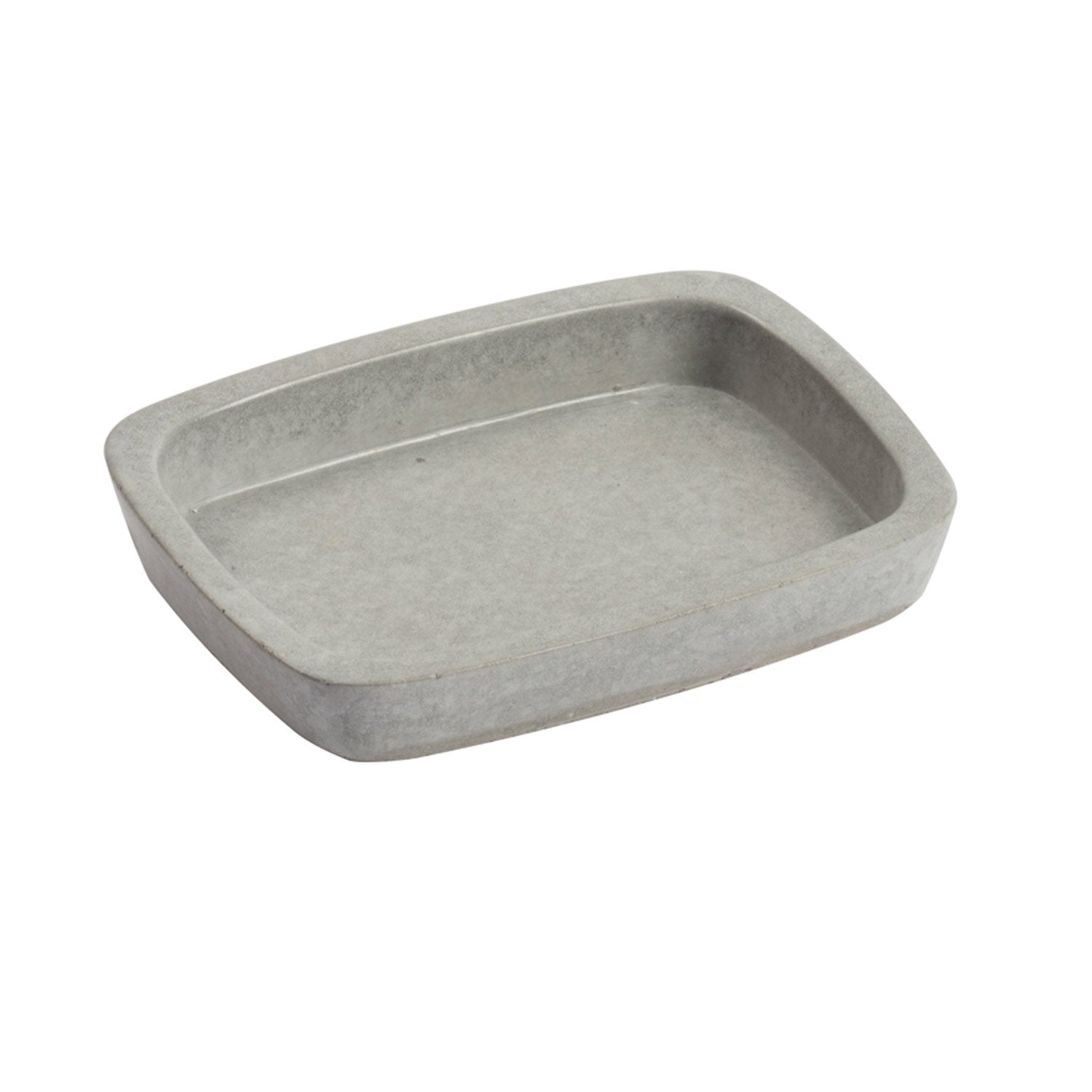 Porta Sapone Da Appoggio col. grigio in cemento mod. Horus