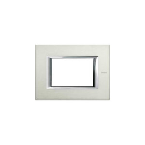 Ha4803Xc Placca 3 Moduli Axolute Alluminio Spazzolato