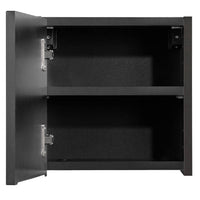 Armadietto Pensile da Bagno NEWPORT con Anta Reversibile 30x30x19 cm Nero [en.casa]