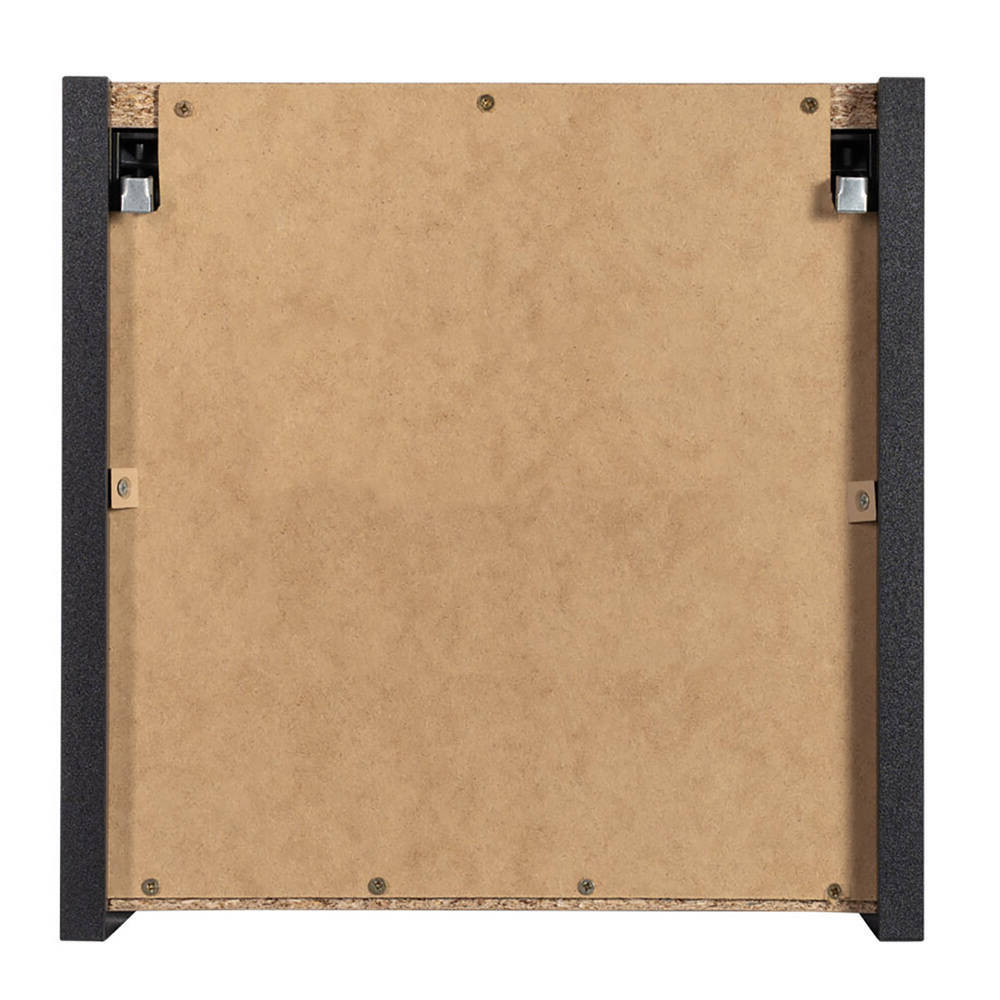 Armadietto Pensile da Bagno NEWPORT con Anta Reversibile 30x30x19 cm Nero [en.casa]