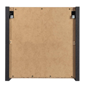 Armadietto Pensile da Bagno NEWPORT con Anta Reversibile 30x30x19 cm Nero [en.casa]