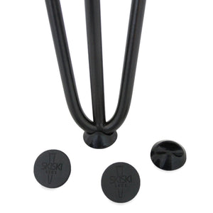 4 Gambe per Tavolo a Forcina SkiSki Legs 71cm Acciaio Nero 2 Rebbi 10mm