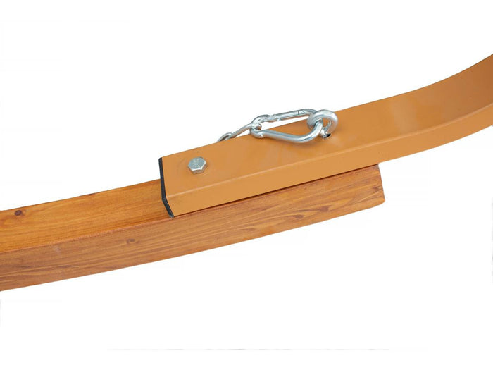 Amaca di legno "Dallas XL" - Con tela di cotone e tenda da sole - Ecru