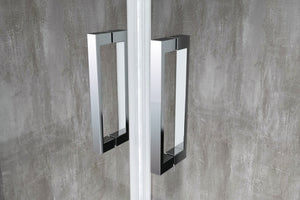Porta doccia vetro 6 mm con apertura centrale a 4 ante per installazione in nicchia Altezza 190 cm 208-213 REGOLABILE