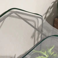 Serra da Giardino a 3 Ripiani, Struttura in Metallo Termolaccato, 59L x 39l x 127H cm, Verde e Trasparente