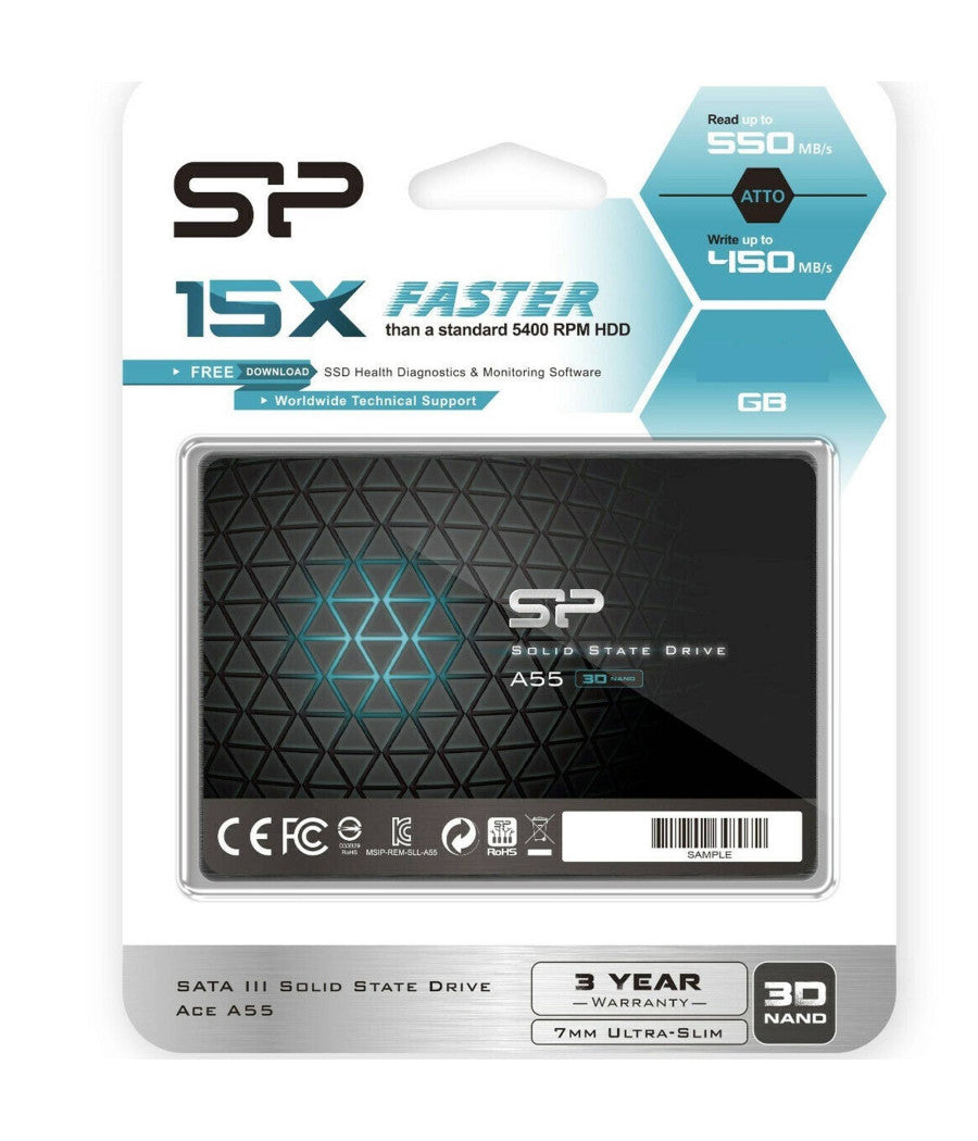 Hard Disk Interno Ssd 512gb High Sata 3 2,5'' Per Computer Desktop Laptop Sp A55         