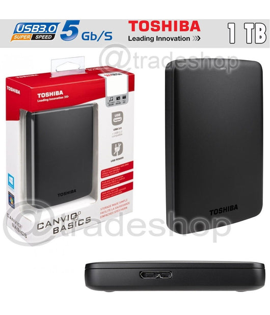 Hard Disk Toshiba 2,5" 1 Tb 1000gb Esterno Hdd Autoalimentato Harddisk Usb 3.0         