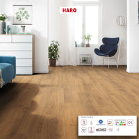 18.99mq ***PROMO*** bancali da 102,96mq di LAMINATO HARO Tritty 100 (fascia altissima) 8x193x1282 AC4 ROVERE EMILIA HONIG