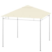 Copertura di Ricambio per Gazebo da Giardino in Poliestere ad Alta Densità 180 g/m², 3 x 3 m, Crema