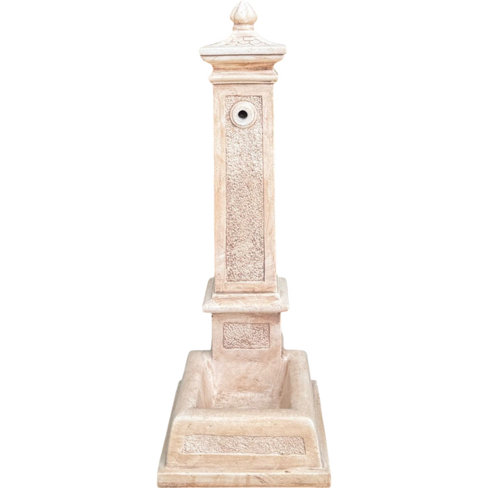 Fontana calcestruzzo cemento senza rubinetto 28x36xh.80cm modello emone esterno