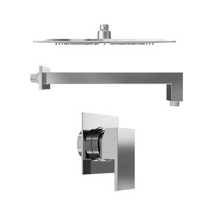 Set doccia cromato - Miscelatore incasso Hedy con braccio e soffione slim 20x20 cm