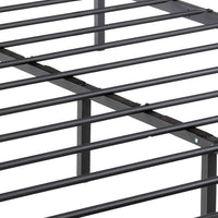 Hekla - Struttura letto matrimoniale in legno e metallo con 4 cassetti, 162x195 cm colore cemento