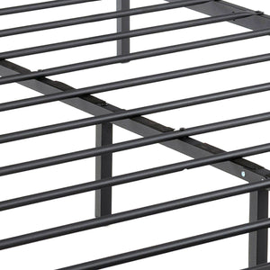 Hekla - Struttura letto matrimoniale in legno e metallo con 4 cassetti, 162x195 cm colore cemento