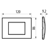 Biesse placca modulare bianca per bticino matix *** numero posti 3 moduli, confezione 1