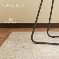 Set 2 Sedie da Pranzo Stile Boho da Interno in Rattan PE con Schienale Basso e Braccioli, Giallo