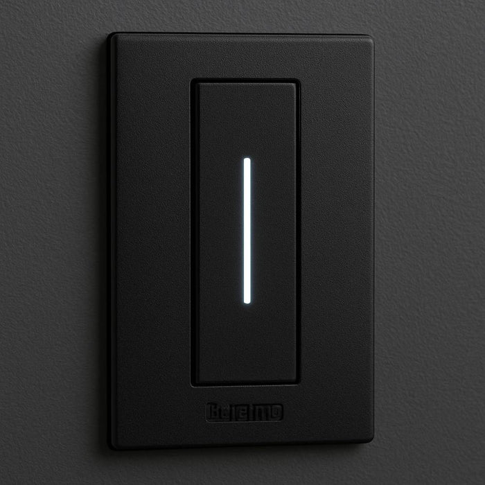 Cover illuminabile bticino 1 modulo varie finiture di colore *** colore nero, confezione 1