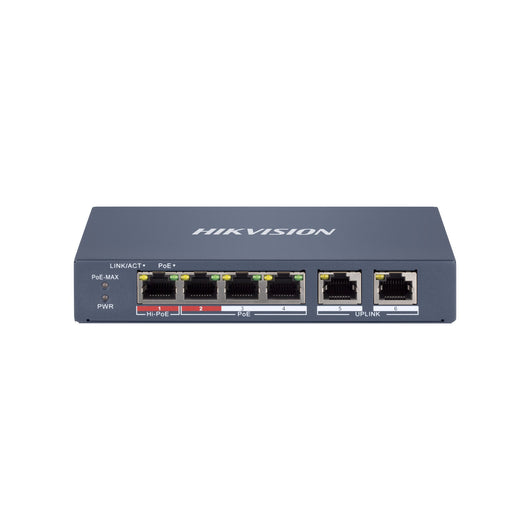 Hikvision 4 Porte Fast Ethernet Smart POE Switch DS-3E1106HP-EI